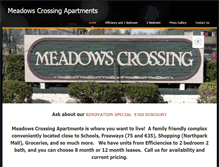 Tablet Screenshot of meadowscrossingapts.com